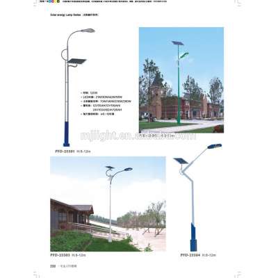 New Design iron fence with solar light 100w solar led street light