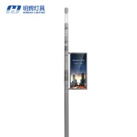 Factory supply 6m single arm smart pole ,antique street light pole for smart city